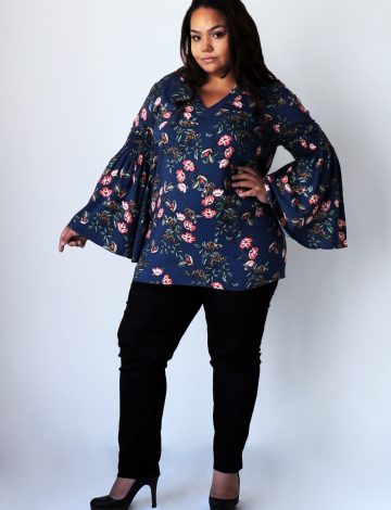 Blusa Plus Size Manga Evasê