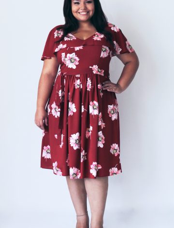 Vestido Plus Size Manga Fenda