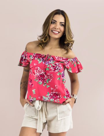 Blusa Ombro a Ombro Amarração