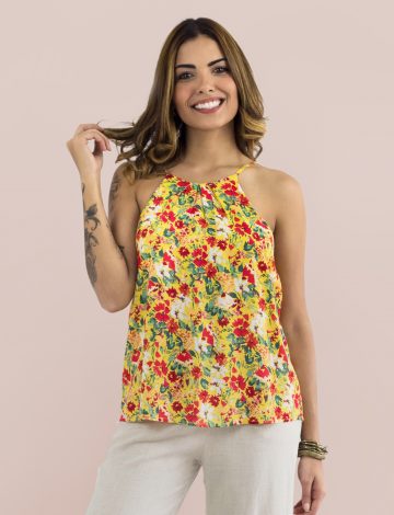 Blusa Alcinha Pregas Decote