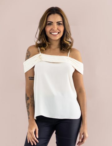 Blusa Ombro a Ombro Drapeada